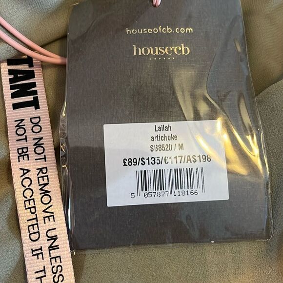 NWT HOUSE OF CB 'Lailah' Artichoke Floral Maxi Skirt Medium - Picture 5 of 10